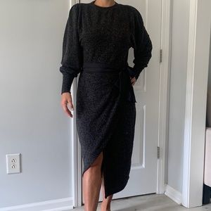 Zara Charcoal Long Sleeve Dress with Belt